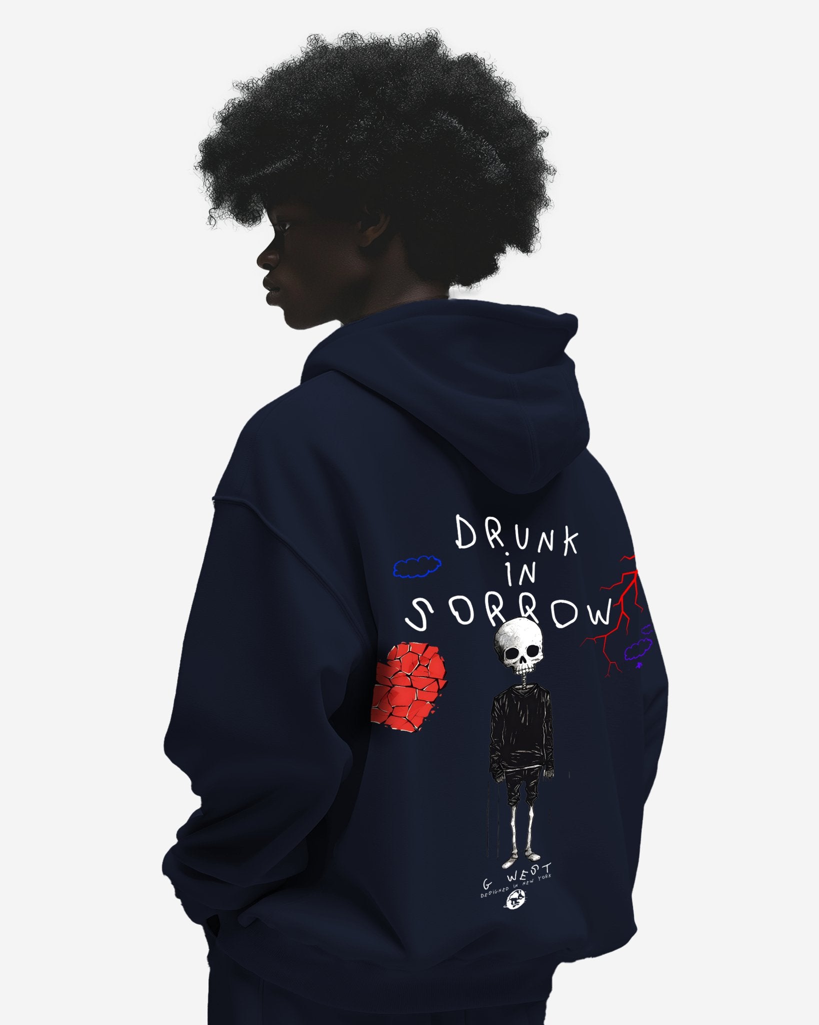 G WEST DRUNK IN SORROW HEAVY PREMIUM OVERSIZE HOODIE - G West