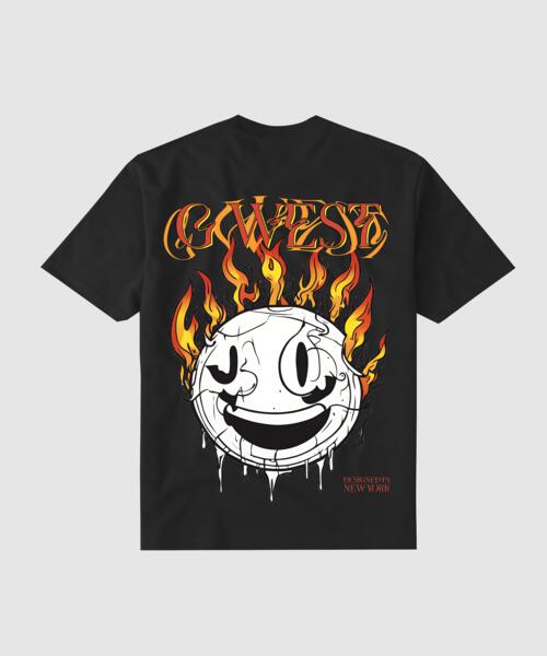 G West Fire Smile Life Style Tee Mens Style : GWPPT9012 - 3 COLORS - G West