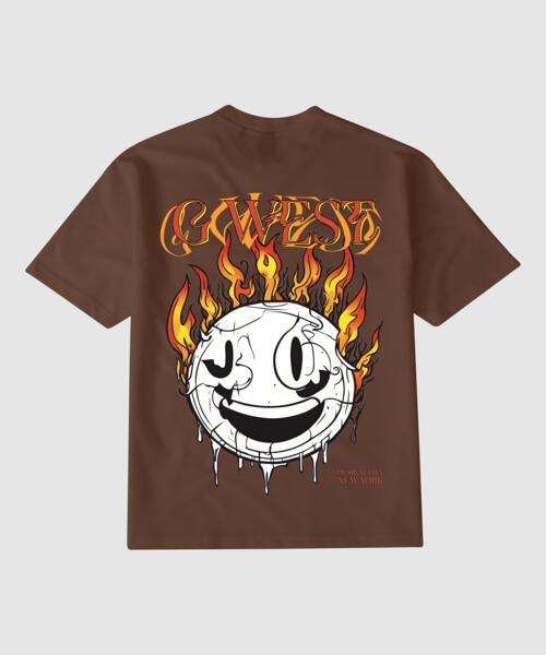 G West Fire Smile Life Style Tee Mens Style : GWPPT9012 - 3 COLORS - G West