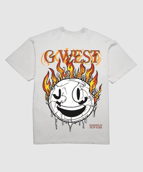 G West Fire Smile Life Style Tee Mens Style : GWPPT9012 - 3 COLORS - G West