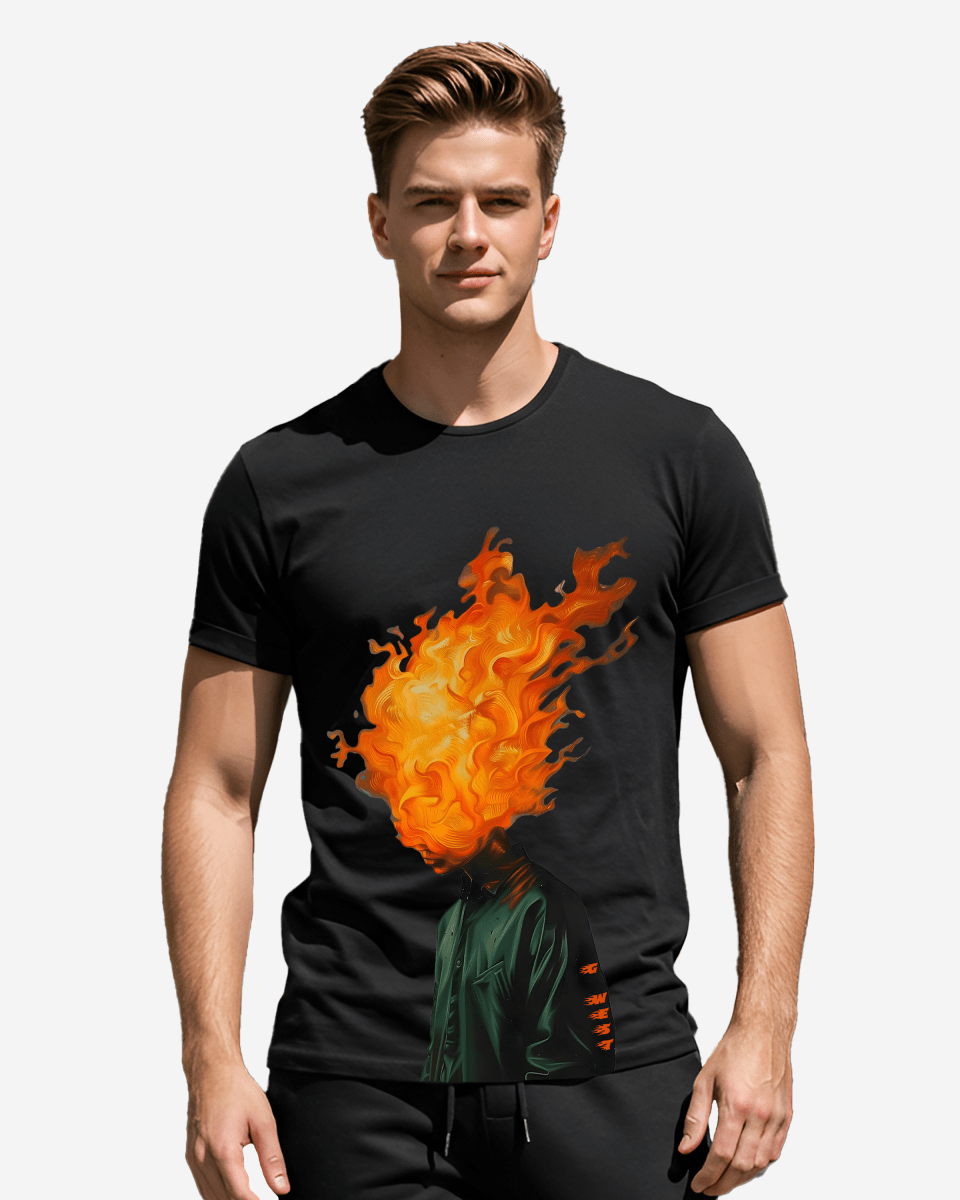 G West Flame Head Black tee - G West