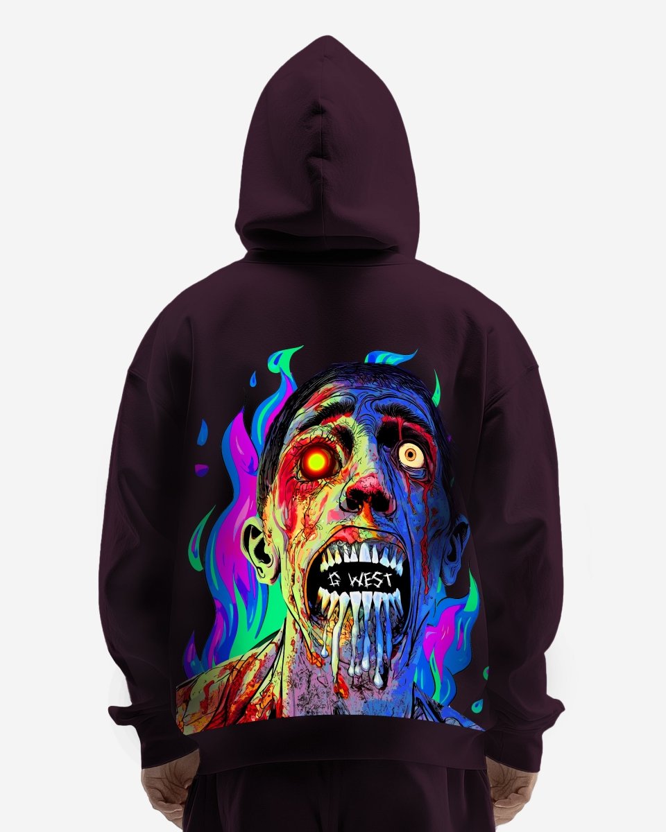 G West Flaming Zombie Heavy Premium Hoodie - 6 Colors - G West