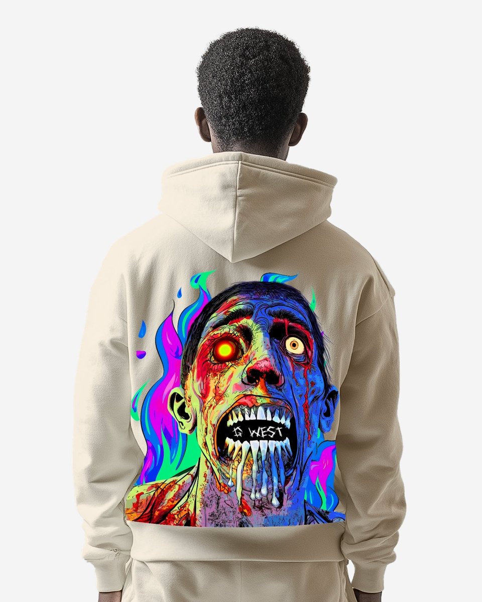 G West Flaming Zombie Heavy Premium Hoodie - 6 Colors - G West