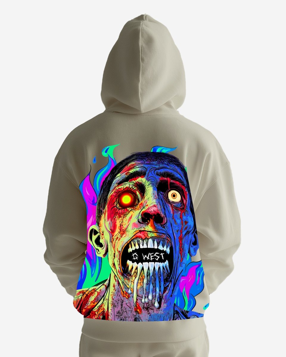 G West Flaming Zombie Heavy Premium Hoodie - 6 Colors - G West