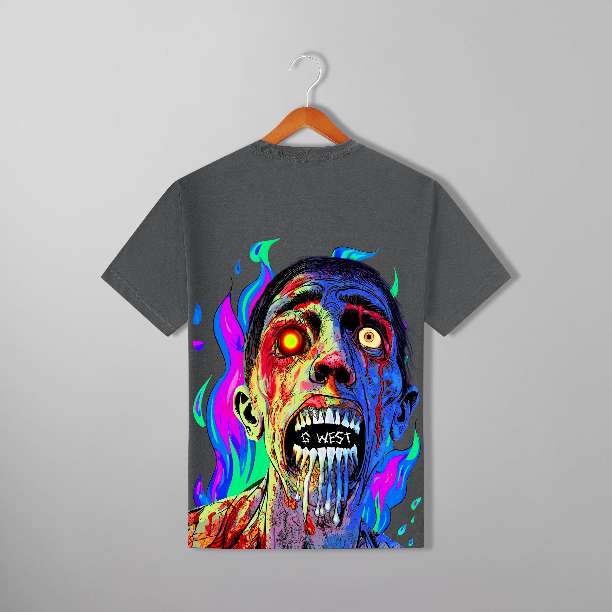 G WEST FLAMING ZOMBIE TEE - G West