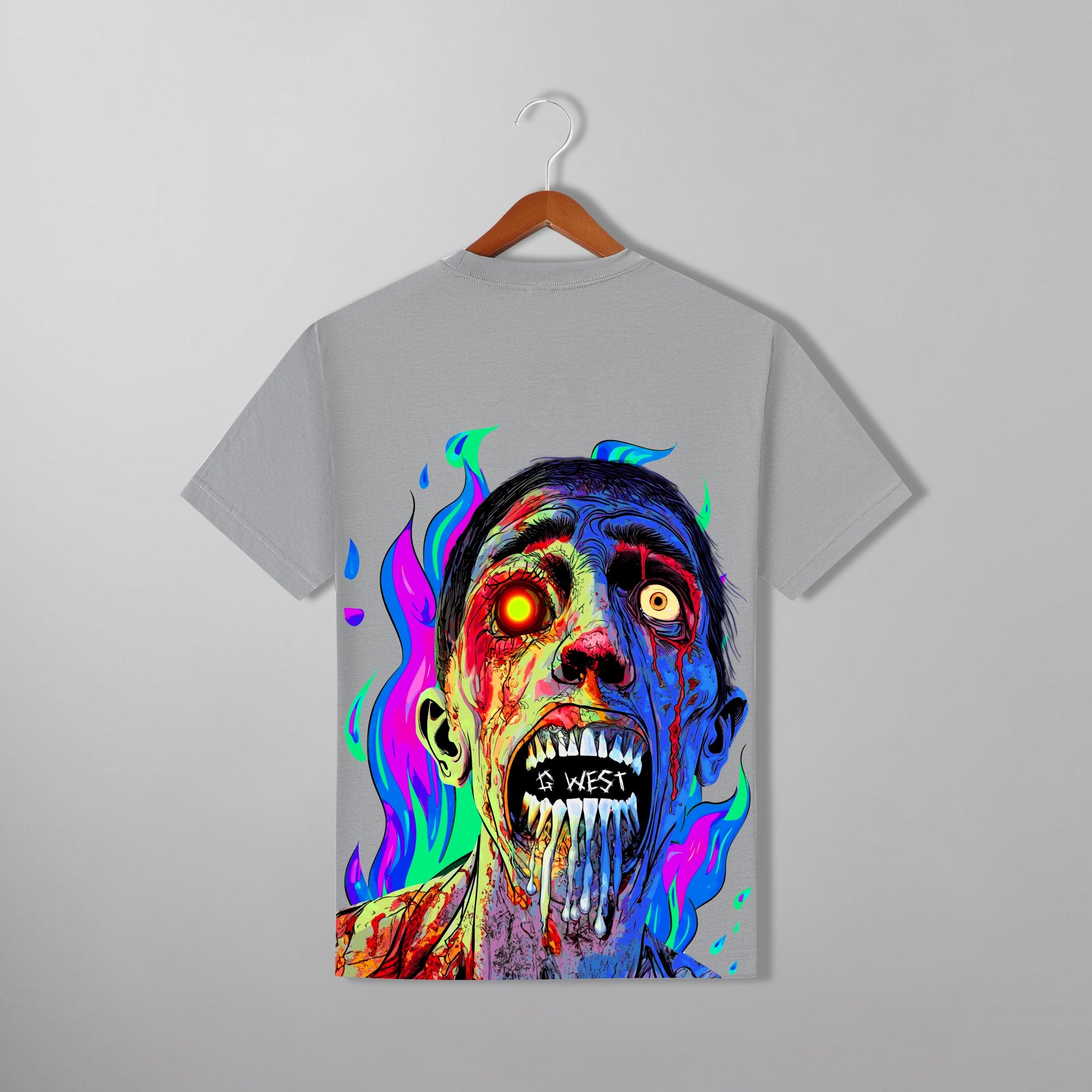 G WEST FLAMING ZOMBIE TEE - G West