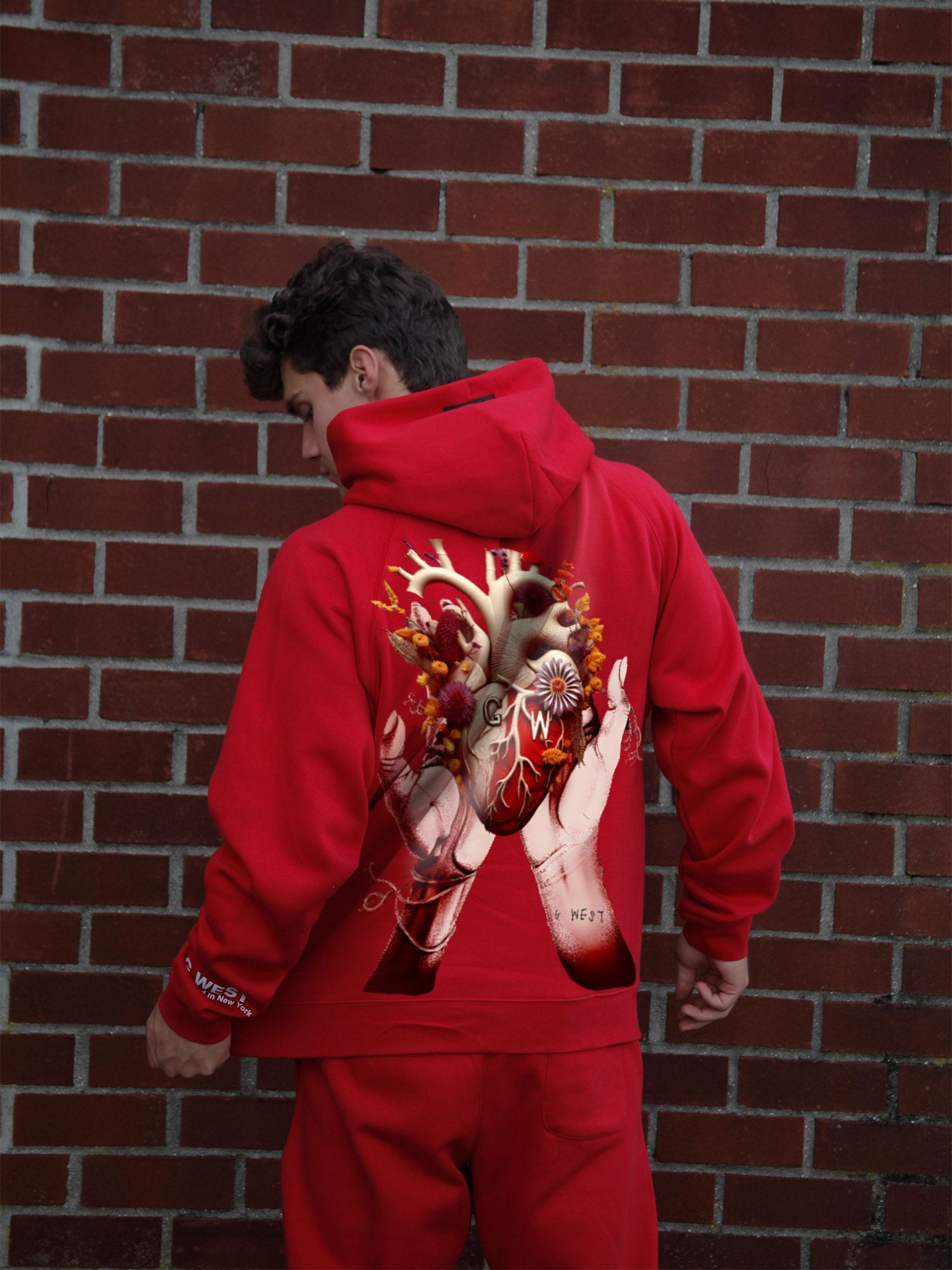 G WEST FLOWER HEART HOODIE - 4 COLORS - G West