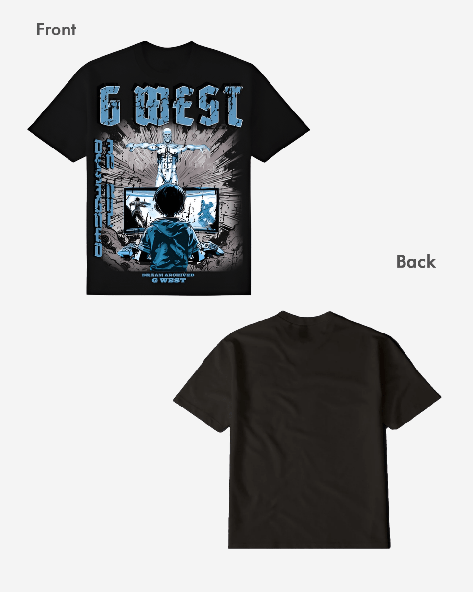 G West Game of G Baby Blue Black Tee Big and Tall - G West