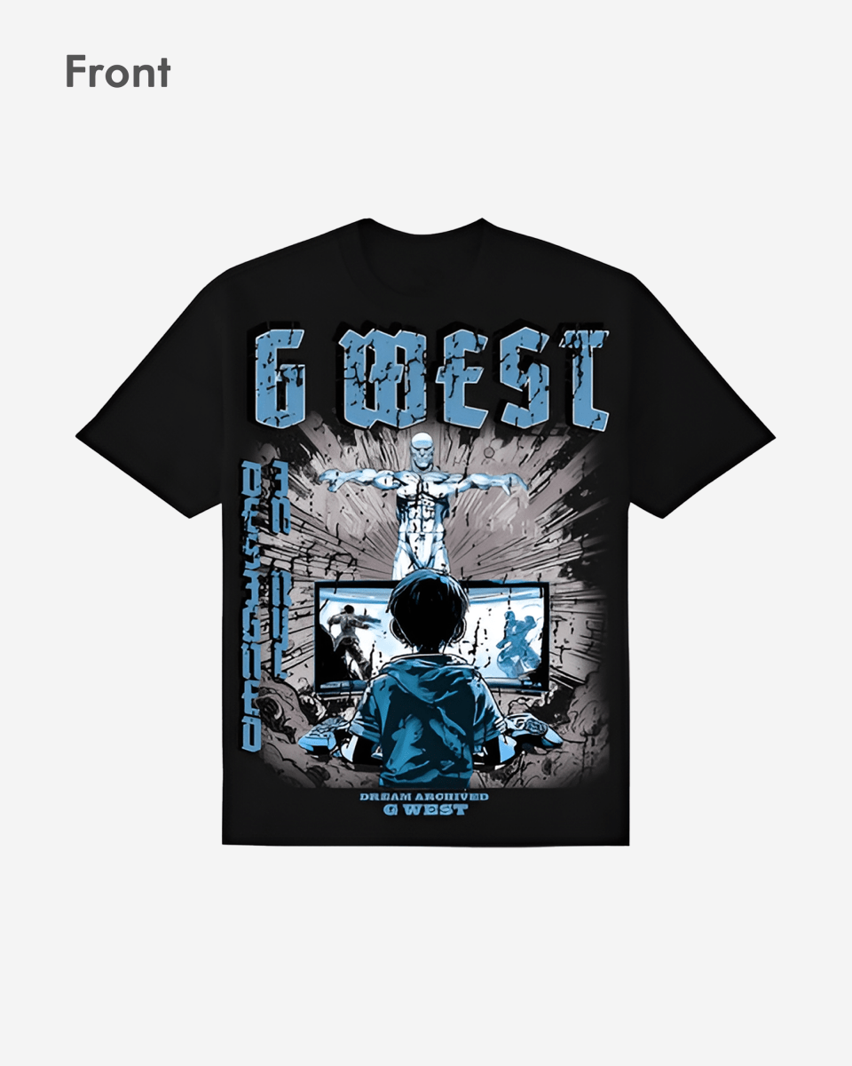 G West Game of G Baby Blue Black Tee Big and Tall - G West