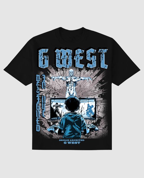 G West Game of G Baby Blue Black Tee GWDTFPPT9071 - G West