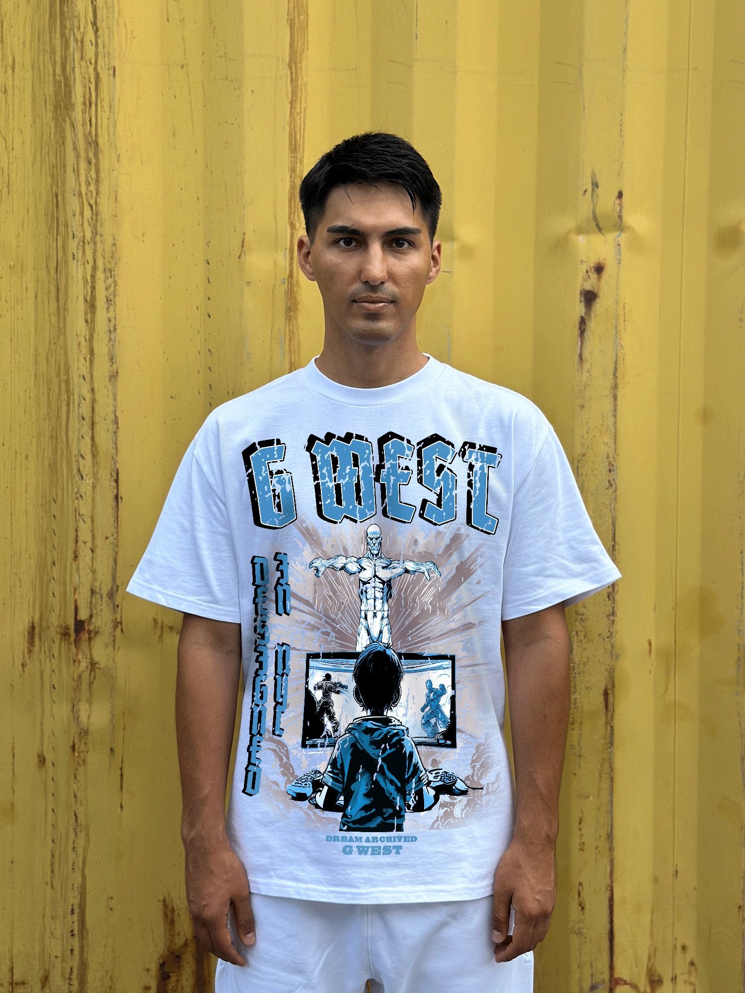 G West Game of G Baby Blue Black Tee GWDTFPPT9071 - G West