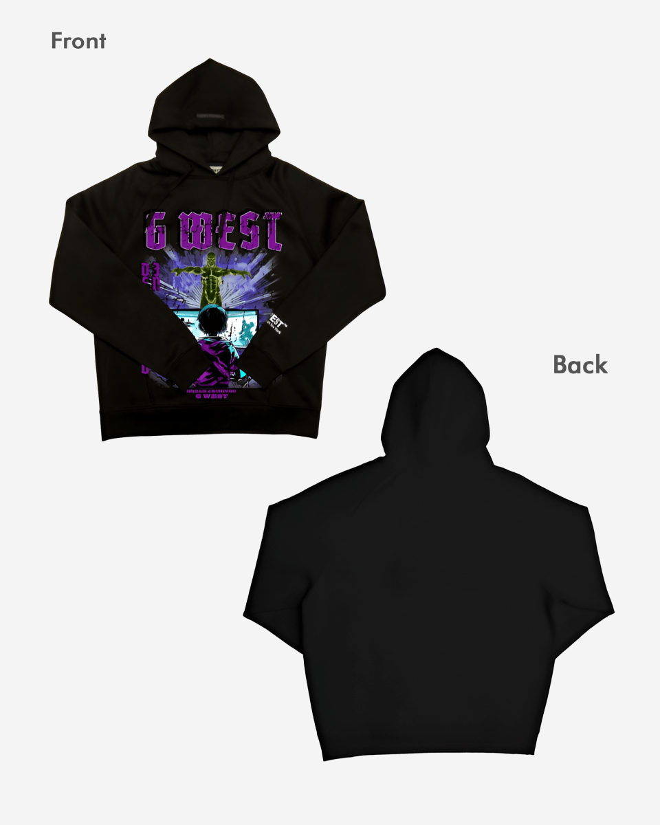 G West Game of G Purple Black Hoodie Big and Tall - G West