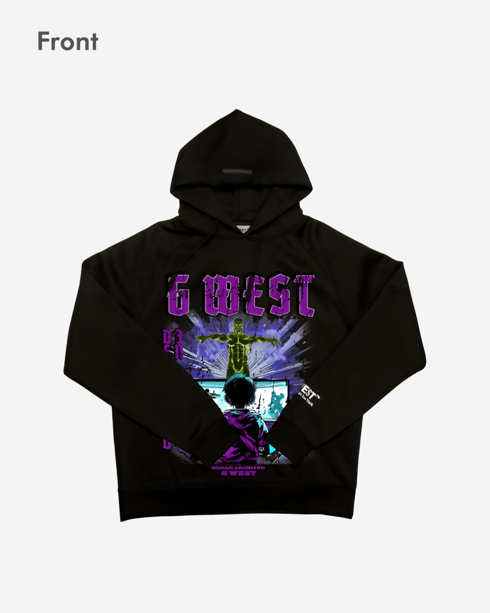 G West Game of G Purple Black Hoodie Big and Tall - G West