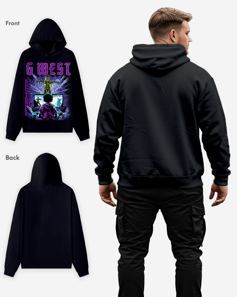 G West Game of G Purple Black Hoodie Big and Tall - G West