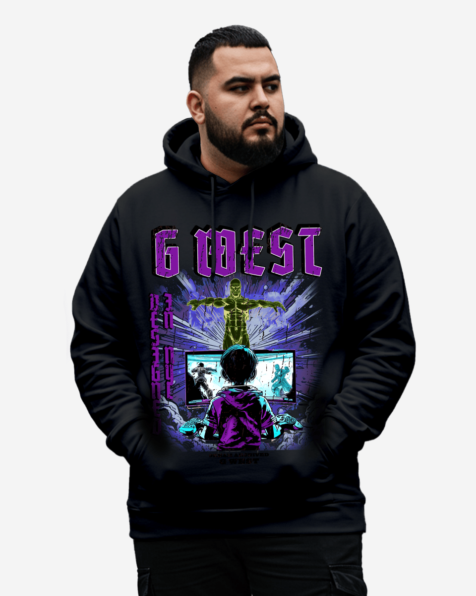 G West Game of G Purple Black Hoodie Big and Tall - G West