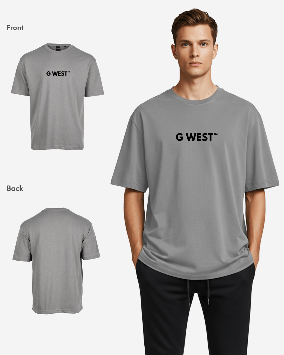 G West Heavyweight Logo Wear Oversized T-Shirt - G West