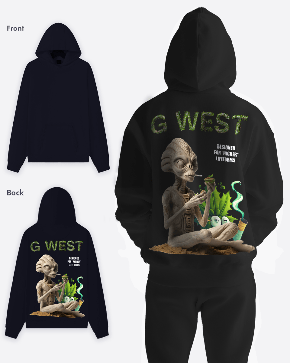 G West Higher Lifeform Heavy Premium Oversized Hoodie - G West