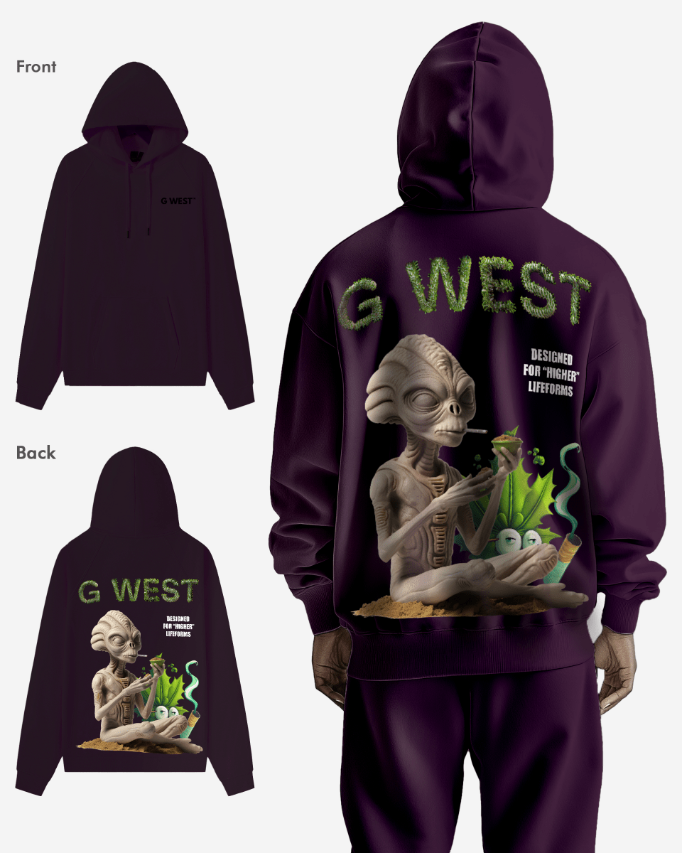 G West Higher Lifeform Heavy Premium Oversized Hoodie - G West