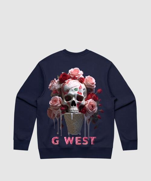 G West Ice Cream Skull Heavy Premium Crewneck - 6 Colors - G West