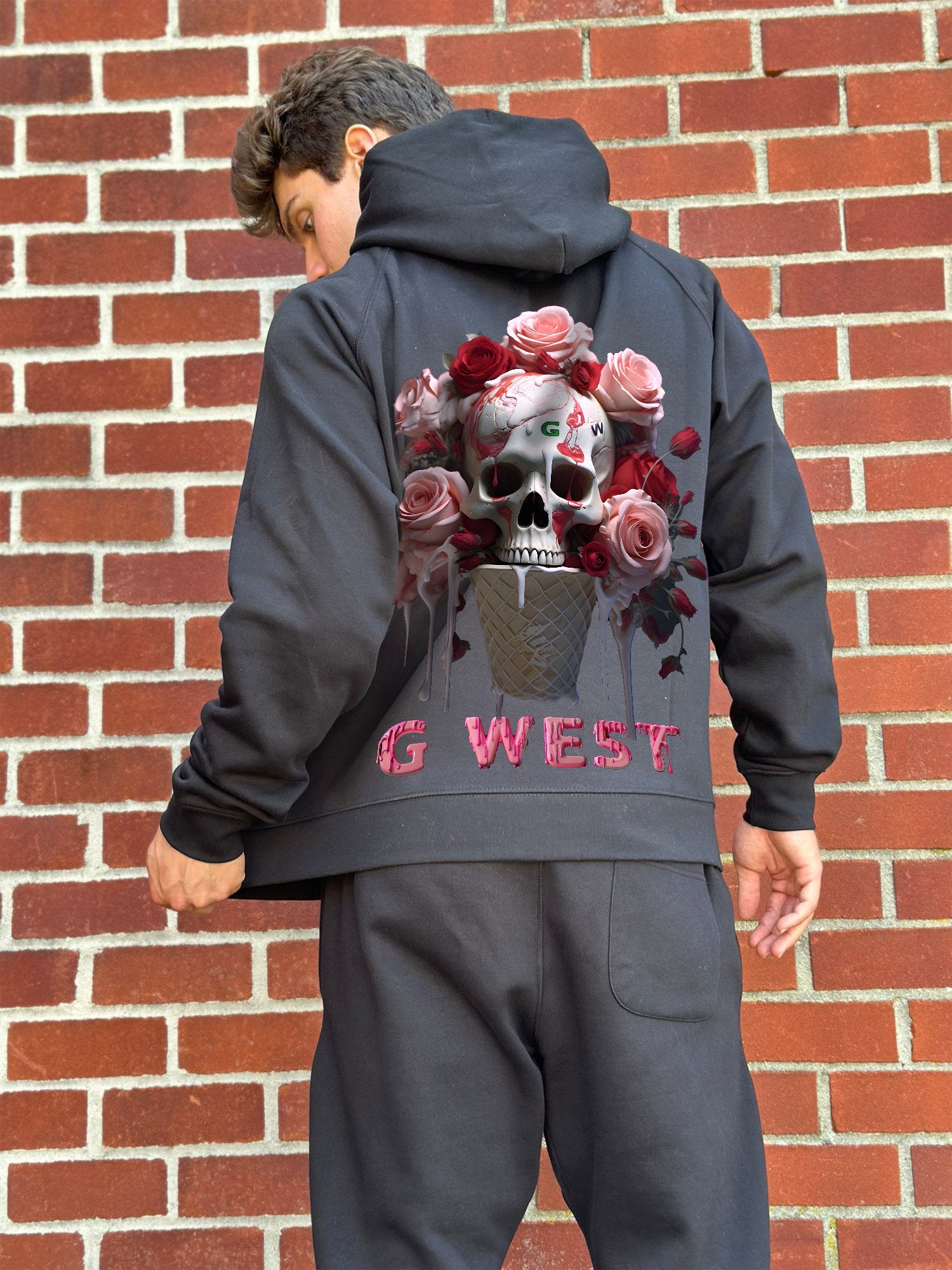 G WEST ICE CREAM SKULL HEAVY PREMIUM HOODIE - 6 COLORS - G West