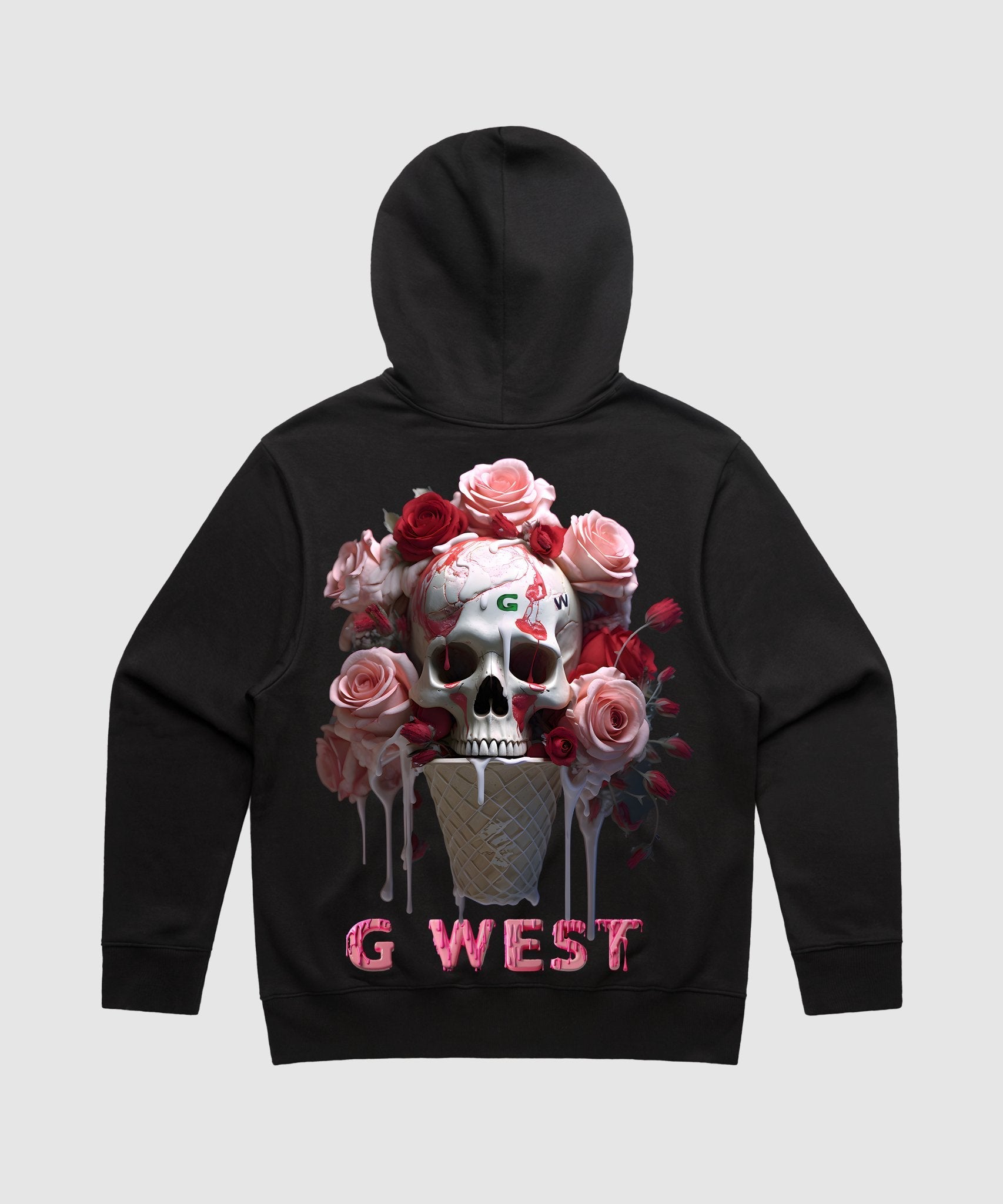 G WEST ICE CREAM SKULL HEAVY PREMIUM HOODIE - 6 COLORS - G West