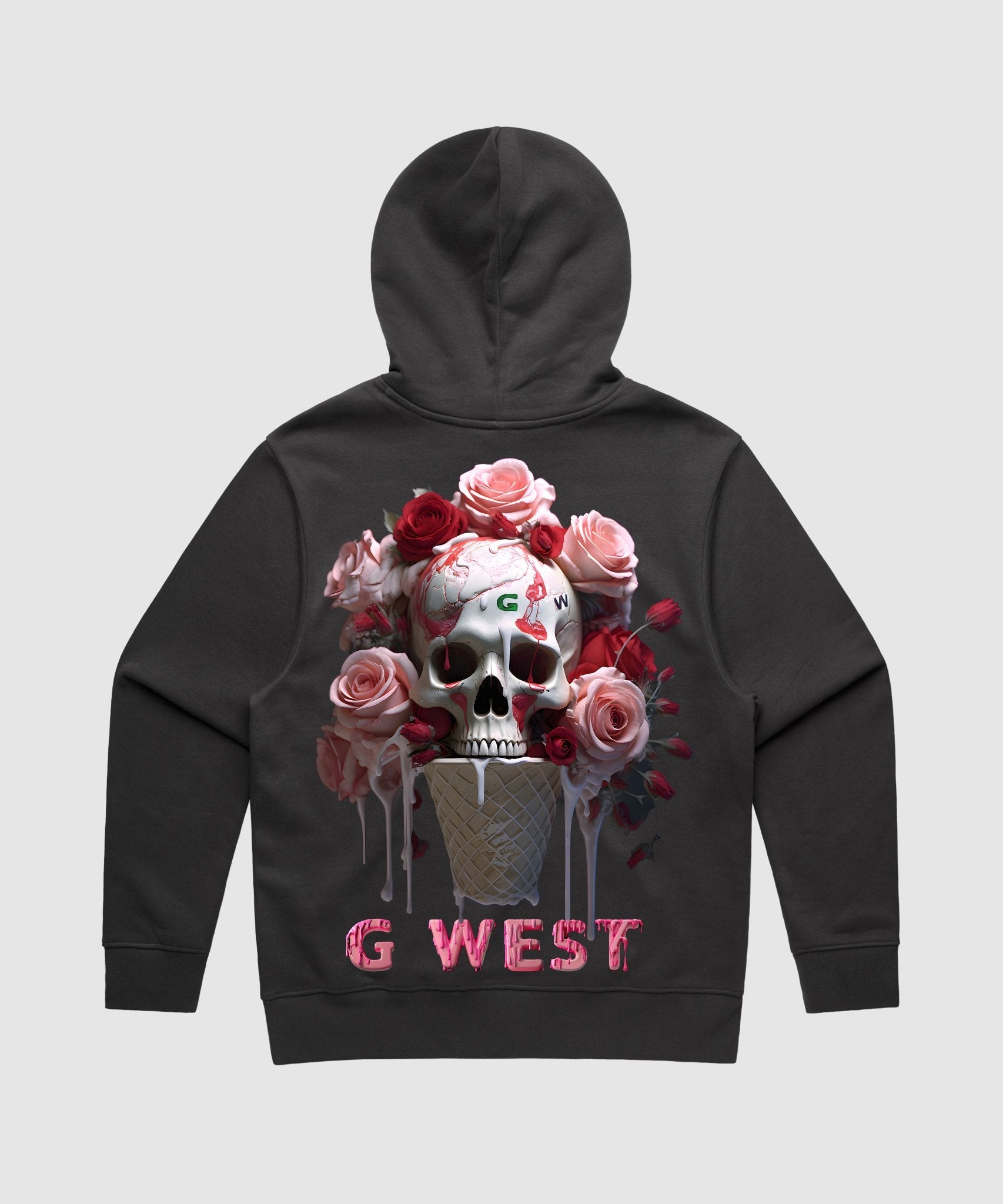 G WEST ICE CREAM SKULL HEAVY PREMIUM HOODIE - 6 COLORS - G West