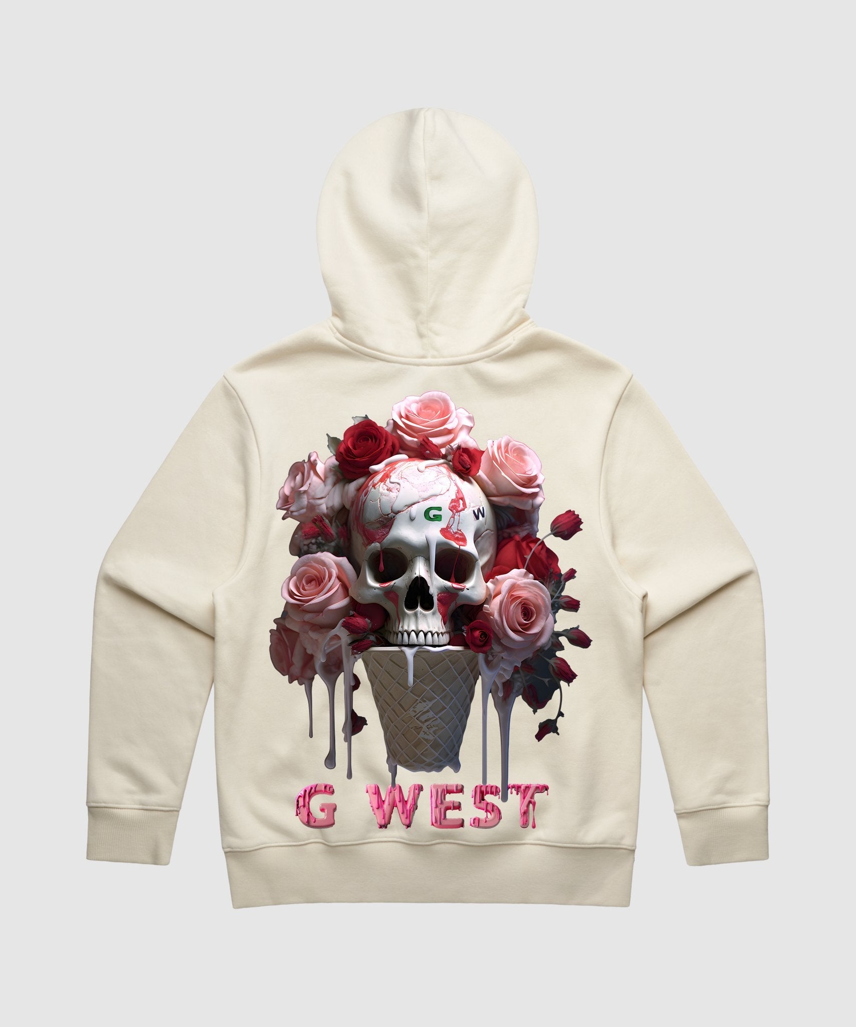 G WEST ICE CREAM SKULL HEAVY PREMIUM HOODIE - 6 COLORS - G West