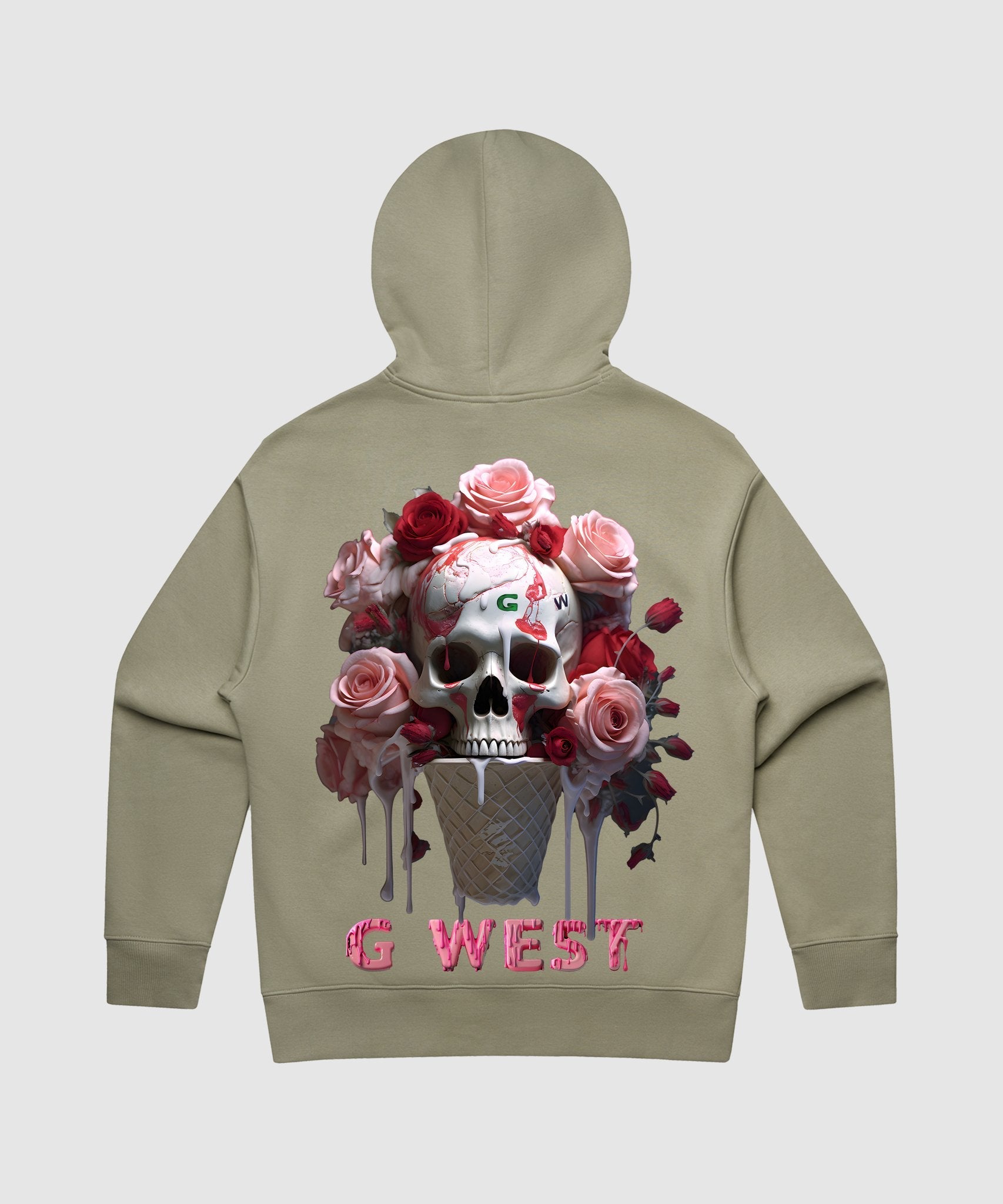 G WEST ICE CREAM SKULL HEAVY PREMIUM HOODIE - 6 COLORS - G West