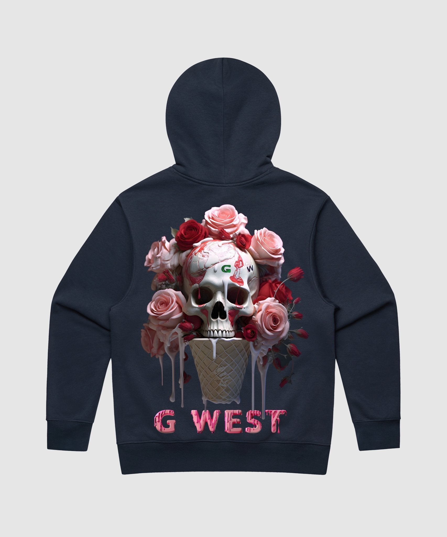 G WEST ICE CREAM SKULL HEAVY PREMIUM HOODIE - 6 COLORS - G West