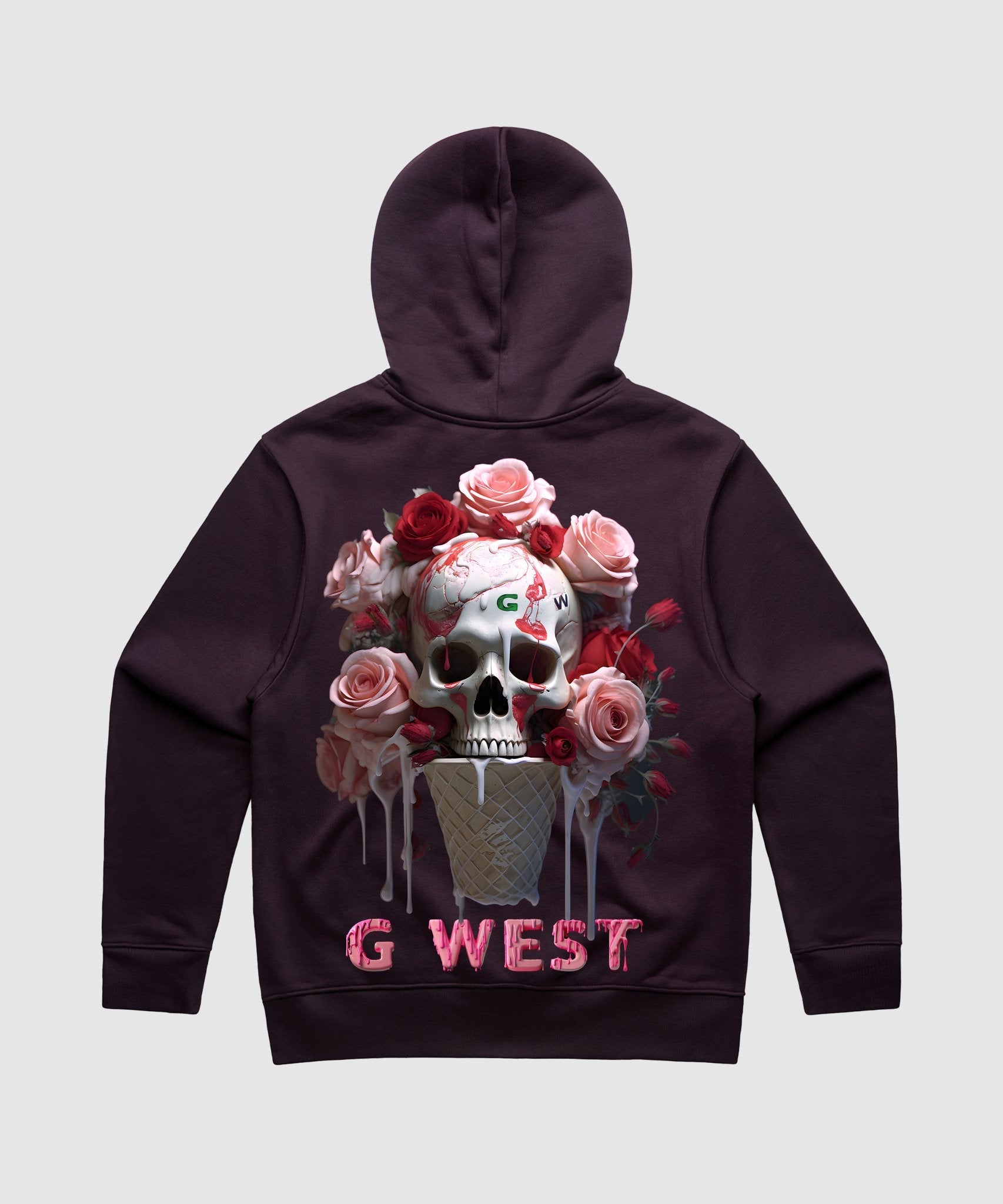 G WEST ICE CREAM SKULL HEAVY PREMIUM HOODIE - 6 COLORS - G West