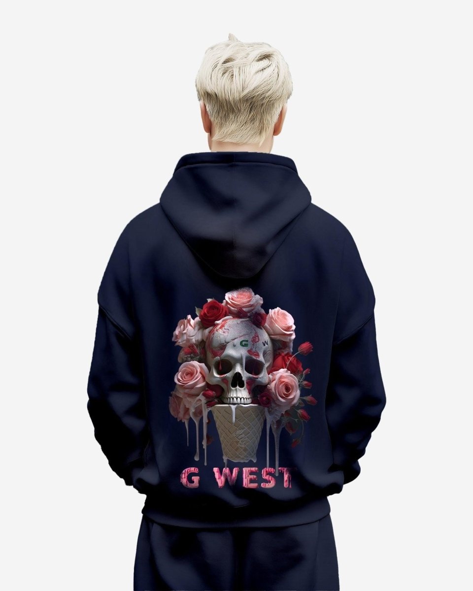 G West Ice Cream Skull Heavy Premium Oversized Hoodie - G West