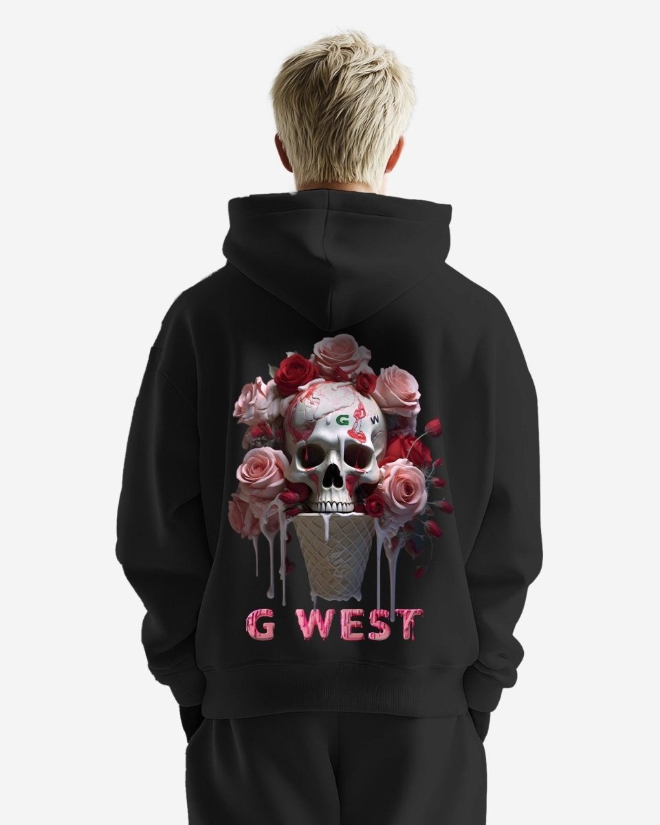 G West Ice Cream Skull Oversize Hoodie - G West