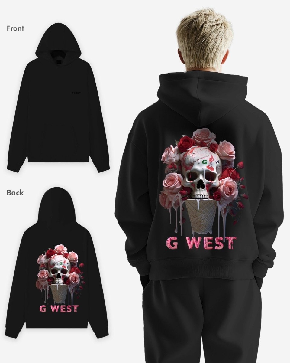 G West Ice Cream Skull Oversize Hoodie - G West