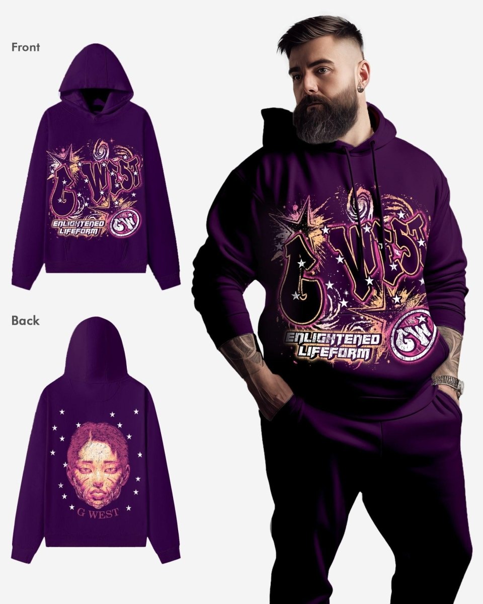 G West Illuminated Soul Double Hit Oversized Hoodie - G West