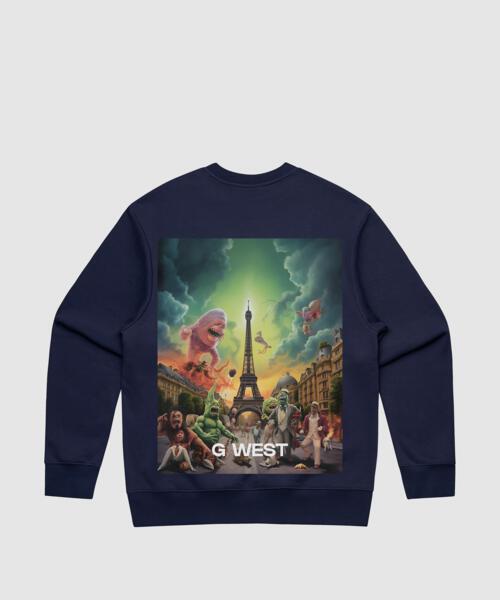 G West In Paris Heavy Premium Crewneck - 6 Colors - G West