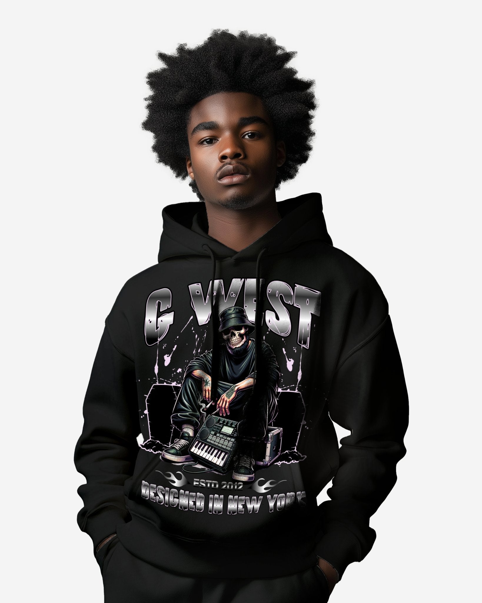 G West Jamming With The Dead Oversize Hoodie - G West