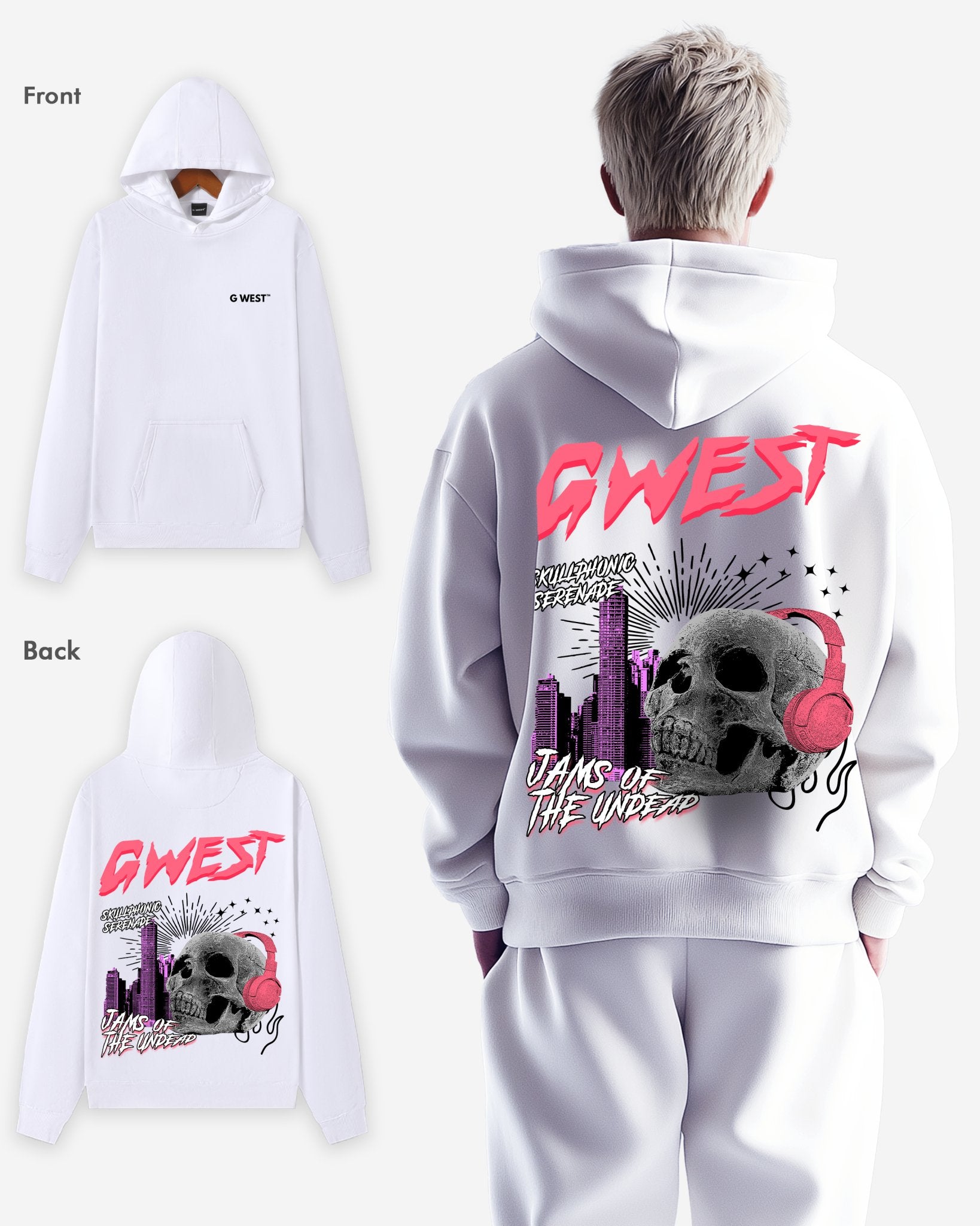 G WEST JAMS OF THE UNDEAD OVERSIZE HOODIE - G West