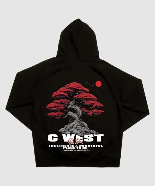 G WEST JAPAN TREE HOODIE : GWHLHD9031 - 3 COLORS - G West