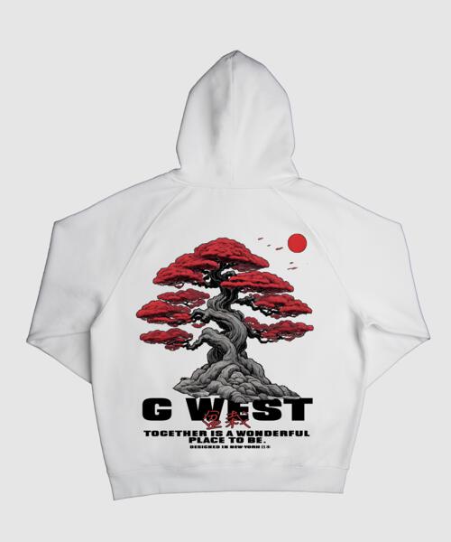 G WEST JAPAN TREE HOODIE : GWHLHD9031 - 3 COLORS - G West