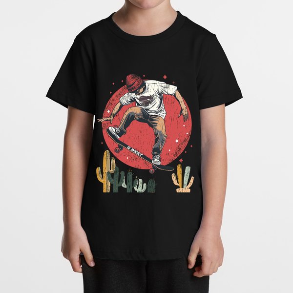 G WEST KIDS CACTUS JUMP BLACK TEE - DTPBASTY9066 - G West