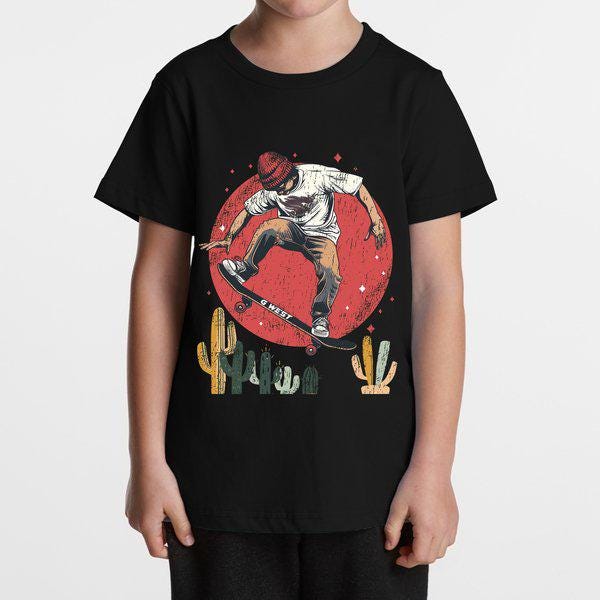 G West Kids Cactus Jump Black Tee - Dtpbasty9066 - G West