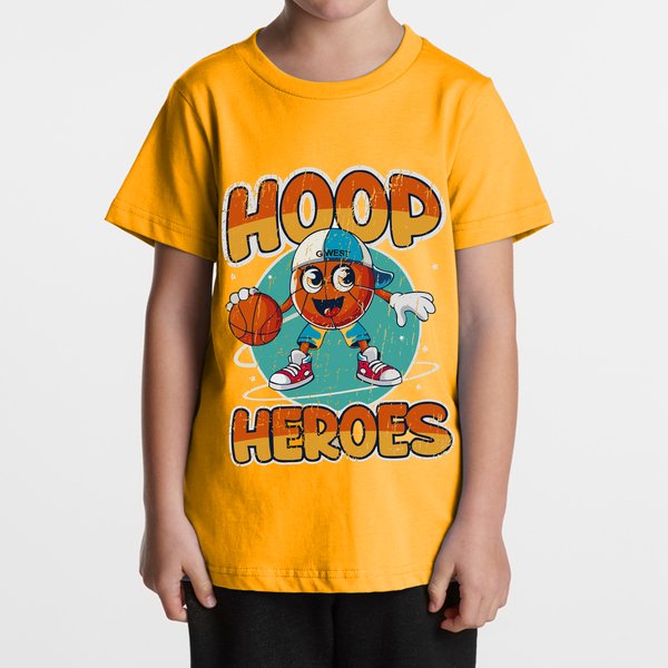 G WEST KIDS HOOP HEROES TEE - DTPBASTY9072 - G West