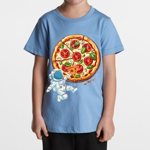 G WEST KIDS SPACE PIZZA BLACK TEE - DTPBASTY9067 - G West