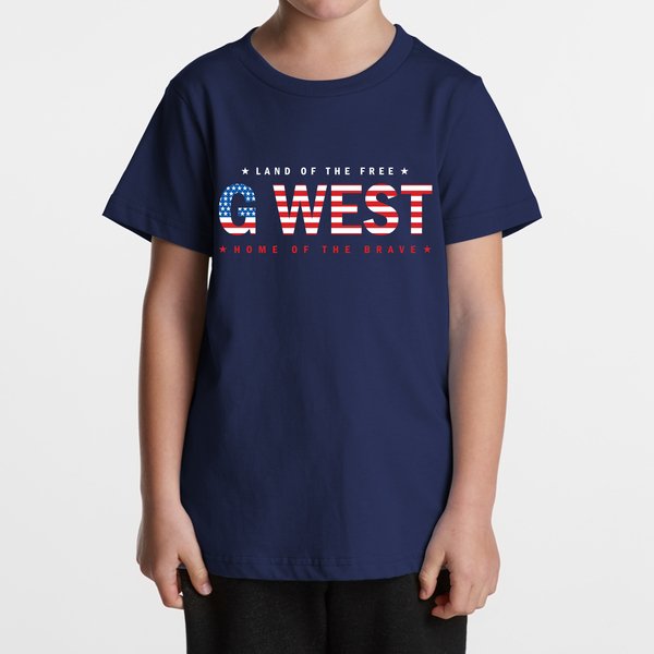 G WEST KIDS USA FLAG TEE - DTPBASTY9065 - G West