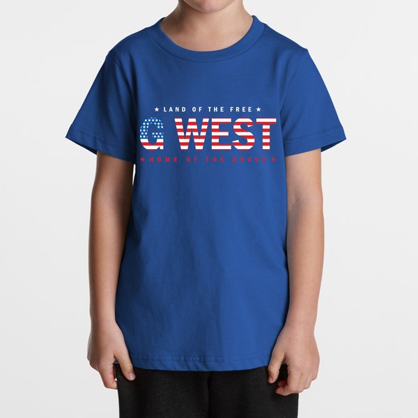 G WEST KIDS USA FLAG TEE - DTPBASTY9065 - G West