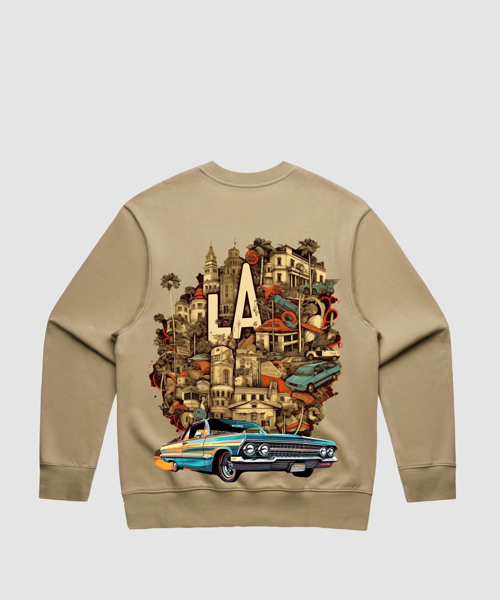 G WEST LA CULTURE HEAVY PREMIUM CREWNECK - 6 COLORS - G West