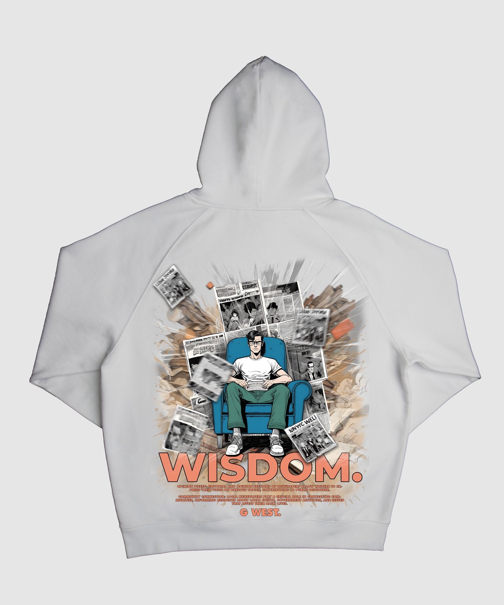 G WEST LIBRARY HOODIE : GWHLHD9029 - 4 COLORS - G West