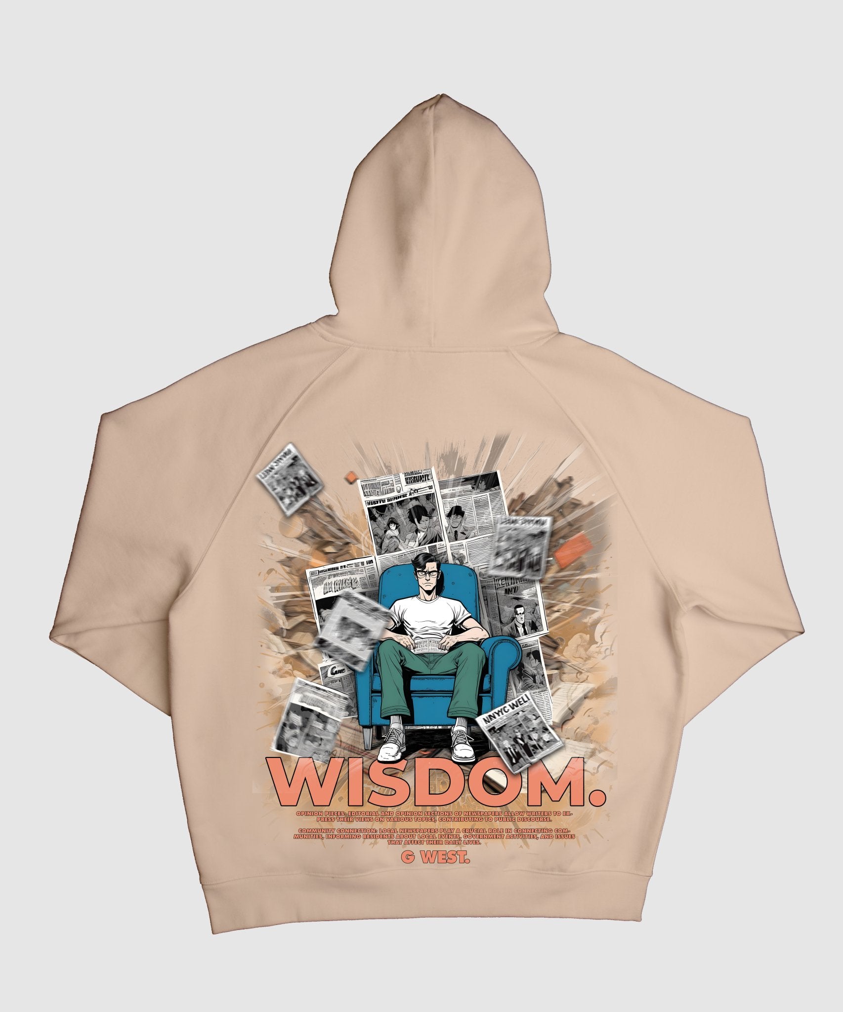 G WEST LIBRARY HOODIE : GWHLHD9029 - 4 COLORS - G West