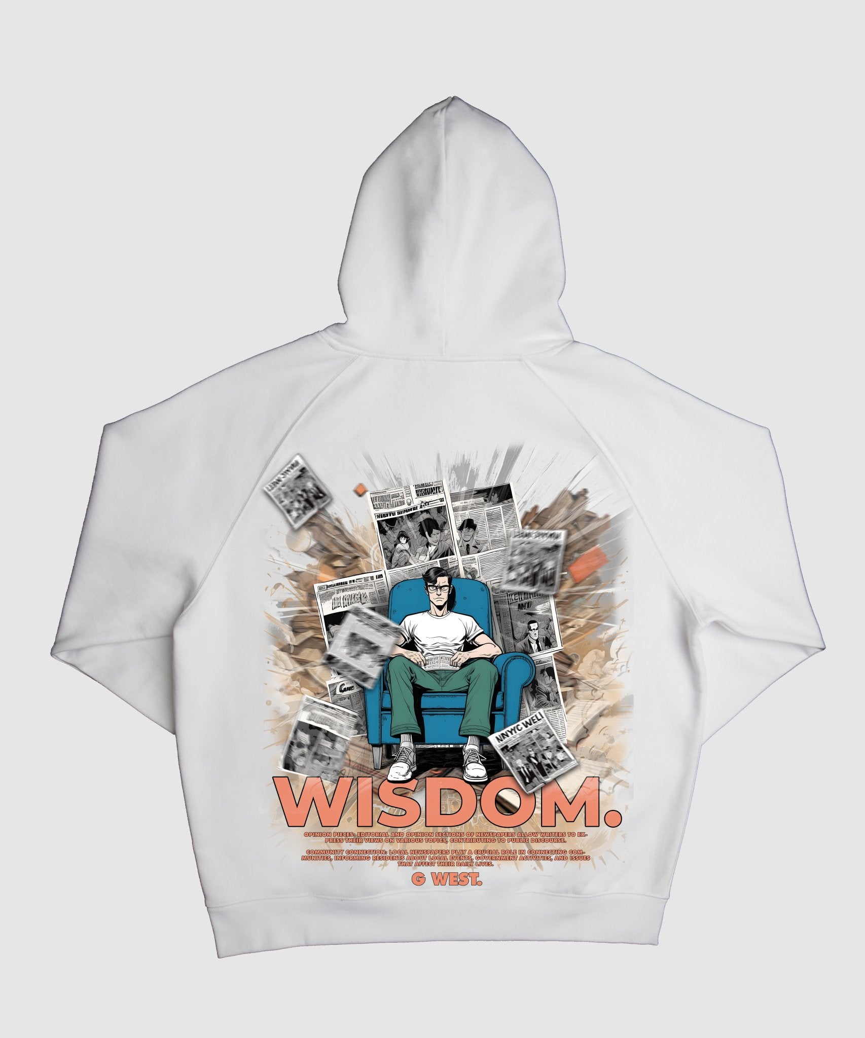 G WEST LIBRARY HOODIE : GWHLHD9029 - 4 COLORS - G West