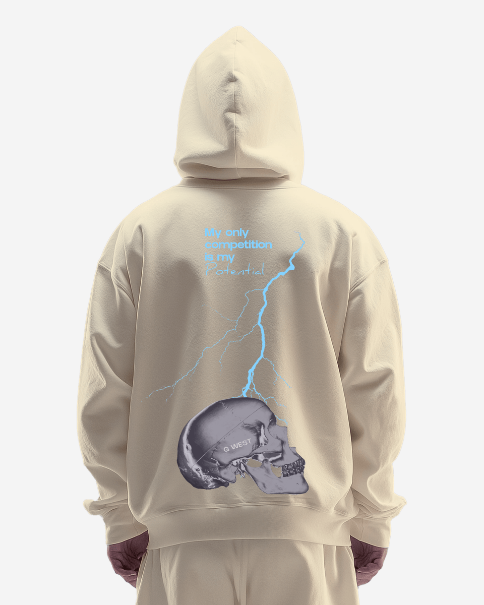 G West Lighting Skull Heavy Premium Oversize Hoodie - G West